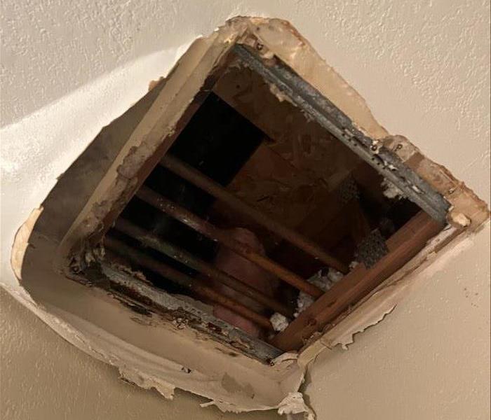 water damage in ceiling 